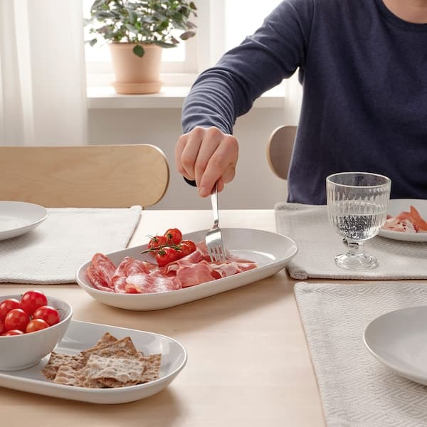 GODMIDDAG - Serving plate, white, 32x18 cm - best price from Maltashopper.com 80477201