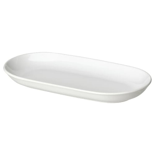 GODMIDDAG - Serving plate, white, 36x22 cm