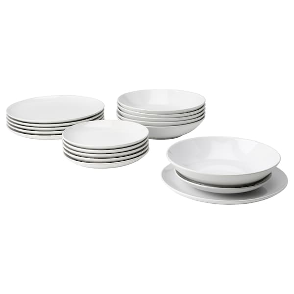 GODMIDDAG - 18 Piece Service, White ,