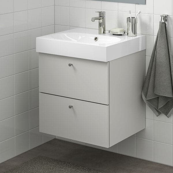 GODMORGON / BRÅVIKEN - Washbasin cabinet with 2 drawers