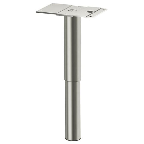 GODMORGON - Leg, round/stainless steel, 15/25 cm