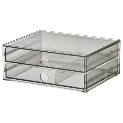 GODMORGON - Mini chest with 2 drawers, smoked, 23x19x9 cm - best price from Maltashopper.com 50456554