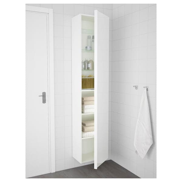 GODMORGON - High cabinet, high-gloss white, 40x32x192 cm - best price from Maltashopper.com 80344065
