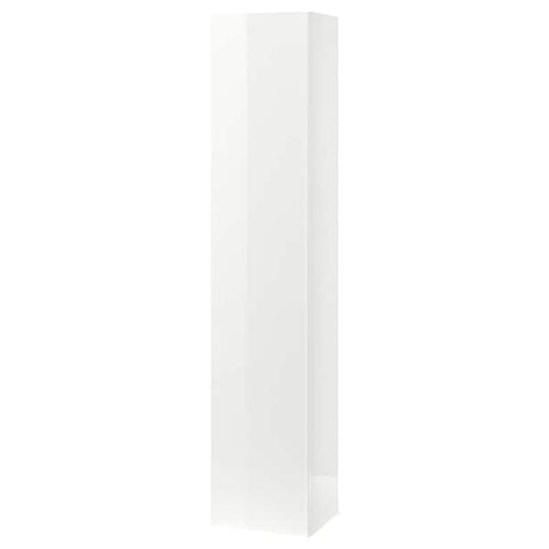 GODMORGON - High cabinet, high-gloss white, 40x32x192 cm