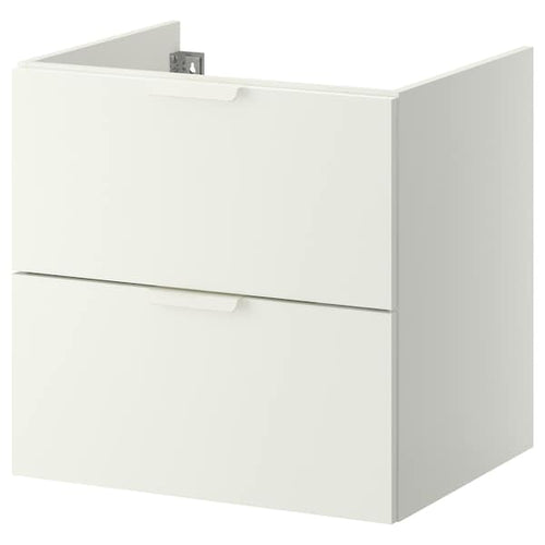 GODMORGON - Wash-stand with 2 drawers, white, 60x47x58 cm