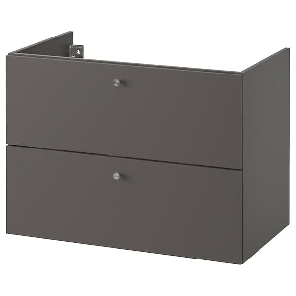 GODMORGON - Wash-stand with 2 drawers, Gillburen dark grey, 80x47x58 cm - best price from Maltashopper.com 50482746