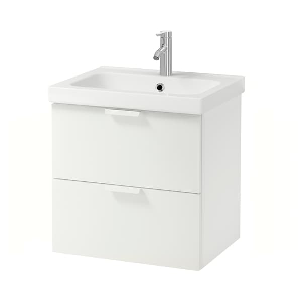 GODMORGON / ODENSVIK Mobile for sink with 2 drawers - white/Miscel Dalskär 63x49x64 cm - Premium Bathroom Vanities from Ikea - Just €336.99! Shop now at Maltashopper.com