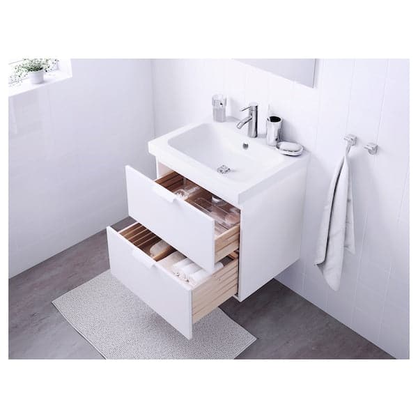 GODMORGON / ODENSVIK Mobile for sink with 2 drawers - white/Miscel Dalskär 63x49x64 cm - Premium Bathroom Vanities from Ikea - Just €336.99! Shop now at Maltashopper.com