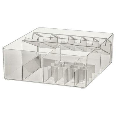 GODMORGON - Box with compartments, smoked, 32x28x10 cm - best price from Maltashopper.com 10400267
