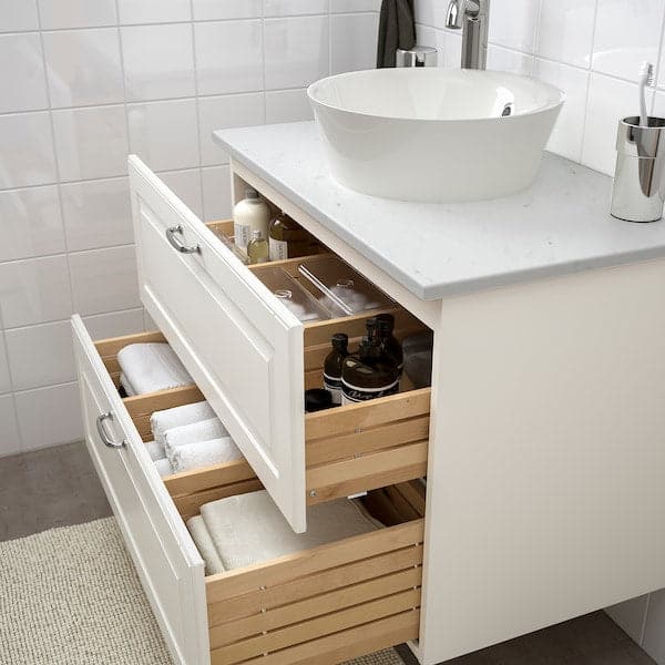 GODMORGON/TOLKEN / KATTEVIK Mobile sink/washbasin 40 for top - White Kasjön/marble effect Miscel Voxnan 82x49x75 cm - Premium Bathroom Vanities from Ikea - Just €610.99! Shop now at Maltashopper.com