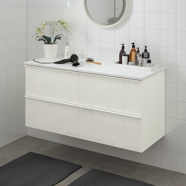 GODMORGON / TOLKEN - Mobile per lavabo con 4 cassetti , 122x49x60 cm - best price from Maltashopper.com 79295607