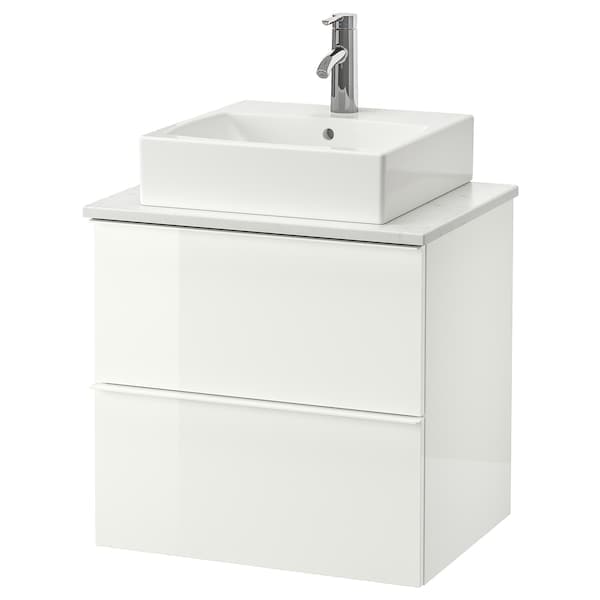 GODMORGON/TOLKEN / TÖRNVIKEN - Washbasin cabinet with washbasin 45x45