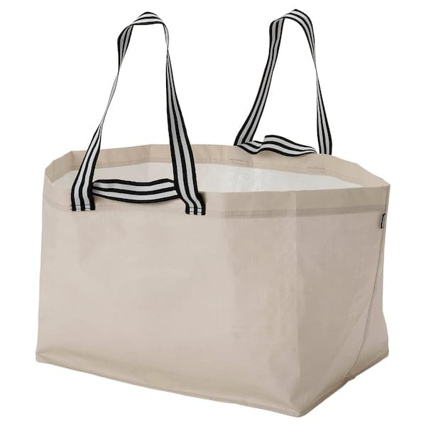 GÖRSNYGG - Carrier bag, large, light beige
