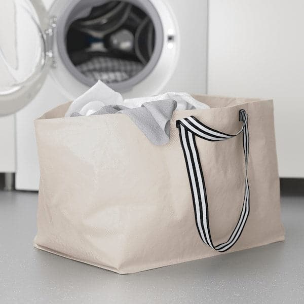 Ikea GÖRSNYGG - Carrier bag, large, light beige, 57x37x39 cm/71 l