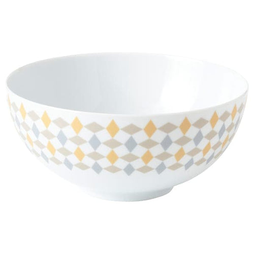 GOKVÄLLÅ - Serving bowl, white/beige , 22 cm