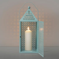 GOKVÄLLÅ - Candle lantern, blue,41x16x16 cm - best price from Maltashopper.com 10569015