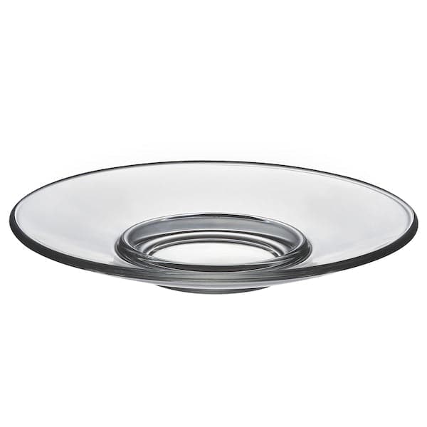 Ikea GOTTFINNANDE Saucer - transparent glass 12 cm , 12 cm