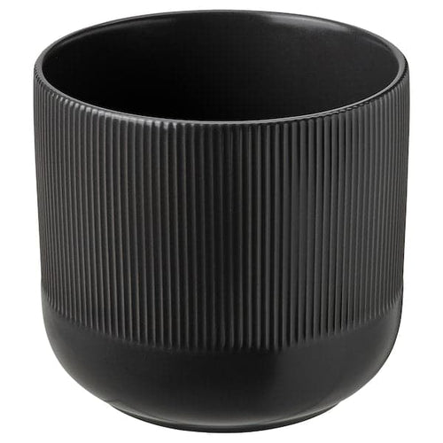 GRADVIS - Plant pot, in/outdoor black, 15 cm