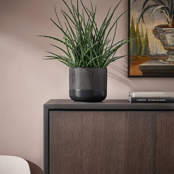 GRADVIS - Plant pot, in/outdoor black, 15 cm - best price from Maltashopper.com 50494787
