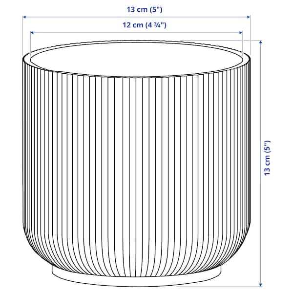 GRADVIS - Plant pot, in/outdoor black, 12 cm - best price from Maltashopper.com 50494792