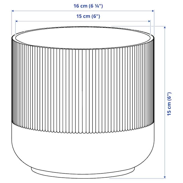 GRADVIS - Plant pot, in/outdoor black, 15 cm - best price from Maltashopper.com 50494787