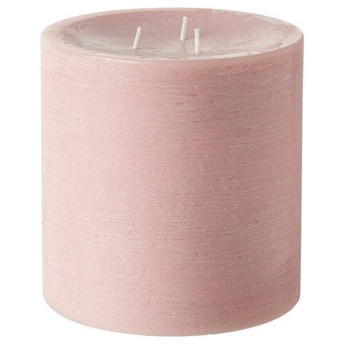GRÄNSSKOG - Unscented candle, 3 wicks, pale pink, , 14 cm