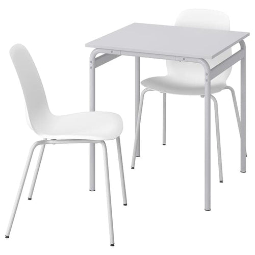 GRÅSALA / LIDÅS - Table and 2 chairs, grey/white white, 67 cm