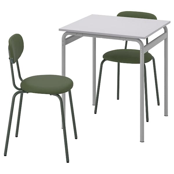 GRÅSALA / ÖSTANÖ - Table and 2 chairs, grey/Remmarn green, , 67 cm - best price from Maltashopper.com 19551389