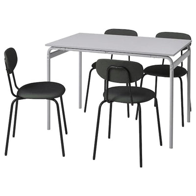 GRÅSALA / ÖSTANÖ - Table and 4 chairs, grey/Remmarn grey, 110 cm - best price from Maltashopper.com 59497282