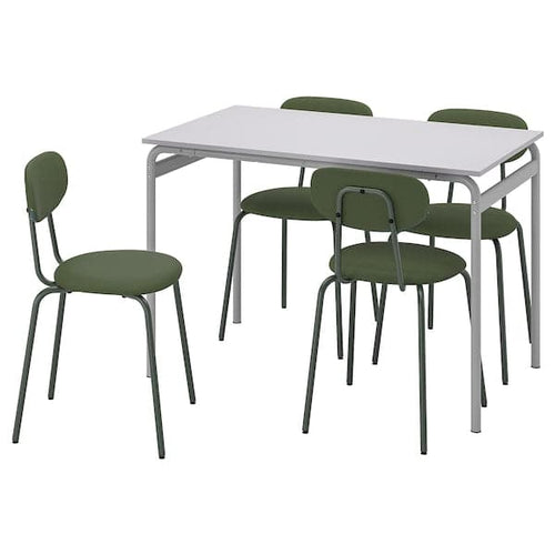 GRÅSALA / ÖSTANÖ - Table and 4 chairs, grey/Remmarn green, , 110 cm