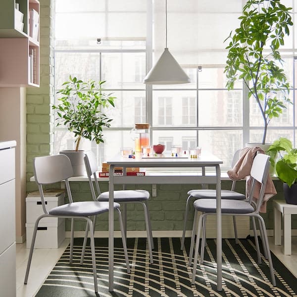 GRÅSALA - Table, grey/grey, 110x67x75 cm - best price from Maltashopper.com 99484027