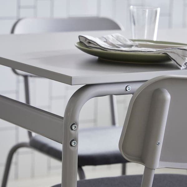 GRÅSALA - Table, grey/grey, 110x67x75 cm - best price from Maltashopper.com 99484027