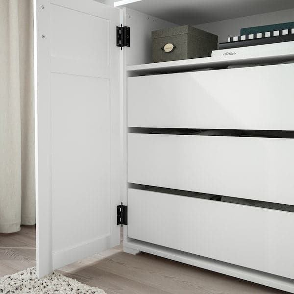 GREÅKER - Cabinet with drawers, white, 84x101 cm - best price from Maltashopper.com 50501071