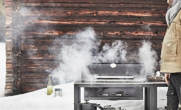 Ikea GRILLSKÄR - Charcoal barbecue, black/stainless steel outdoor