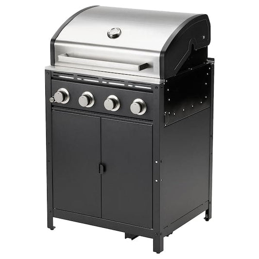 Ikea GRILLSKÄR Gas barbecue - black/stainless steel from outside 72x61 cm