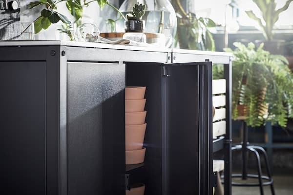 Ikea GRILLSKÄR - Cabinet with sink/mobile, outdoor, stainless steel, 172x61 cm