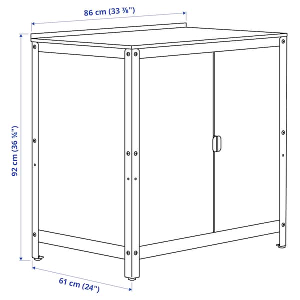 GRILLSKÄR - Kitchen island shelf unit, stainless steel, 86x61 cm - Premium  from Ikea - Just €284.99! Shop now at Maltashopper.com