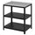 GRILLSKÄR kitchen island shelf unit, black/stainless steel outdoor, 86x61 cm