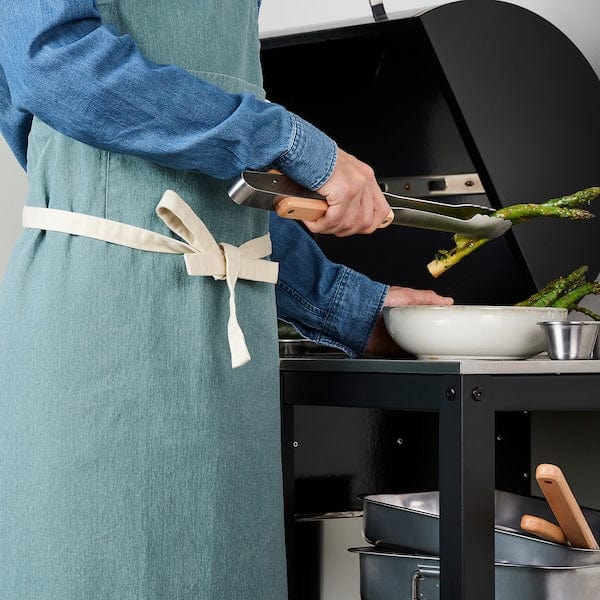 Ikea GRILLTIDER - Apron, grey-turquoise, 67x85 cm