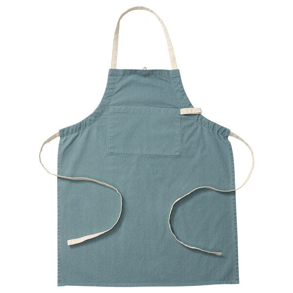 GRILLTIDER - Apron, grey-turquoise, 67x85 cm