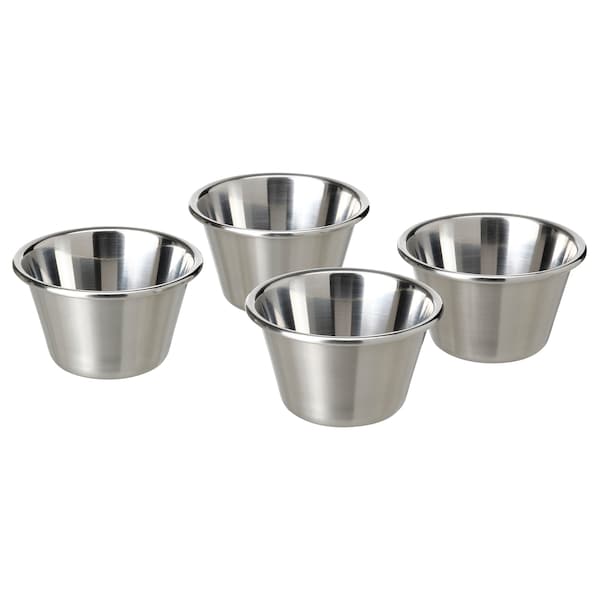 GRILLTIDER - Bowl for dip sauce, set of 4, stainless steel