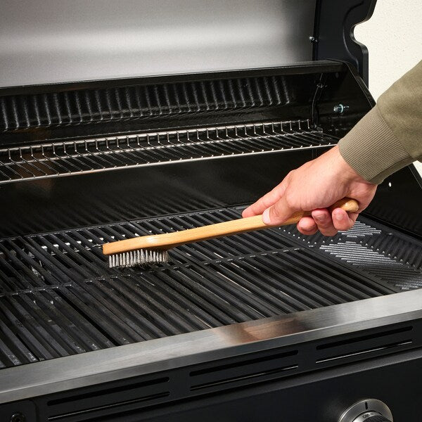 GRILLTIDER - Barbecue grill brush, stainless steel/beech, 42 cm - best price from Maltashopper.com 70564717