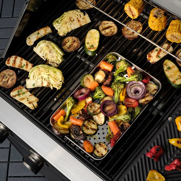 GRILLTIDER - Barbecue tray, stainless steel,30x20 cm - best price from Maltashopper.com 00564725