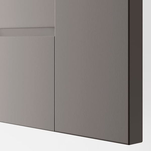 GRIMO - Door with hinges, grey, 50x229 cm