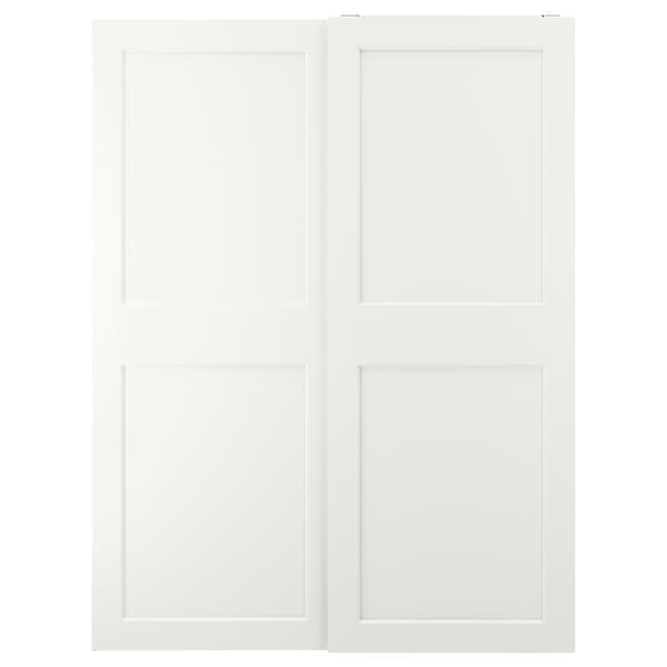 GRIMO - Pair of sliding doors, white, 150x201 cm - best price from Maltashopper.com 20521527