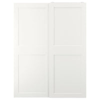 GRIMO - Pair of sliding doors, white, 150x201 cm - best price from Maltashopper.com 20521527