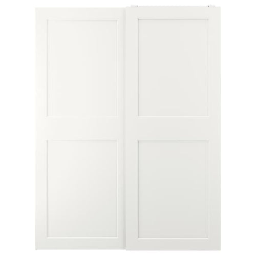 GRIMO - Pair of sliding doors, white , 150x201 cm
