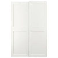 GRIMO - Pair of sliding doors, white, 150x236 cm - best price from Maltashopper.com 80521529