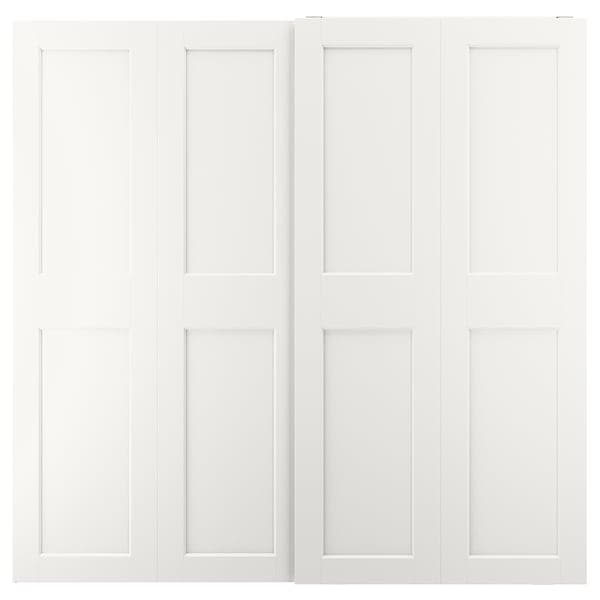 GRIMO - Pair of sliding doors, white, 200x201 cm - best price from Maltashopper.com 20521532