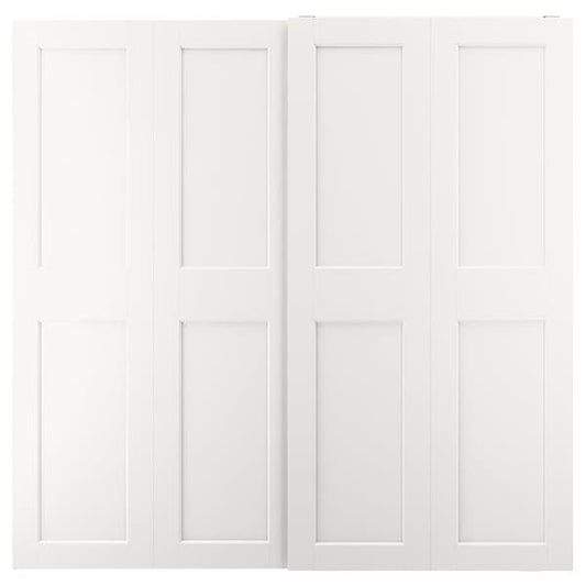GRIMO - Pair of sliding doors, white, 200x201 cm - best price from Maltashopper.com 20521532